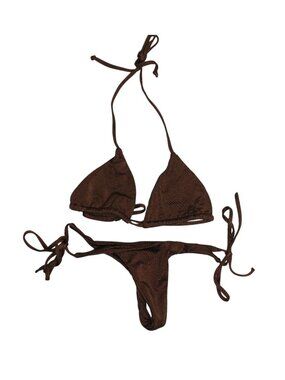 CSB Swim Triangle Bikini Set in Brown